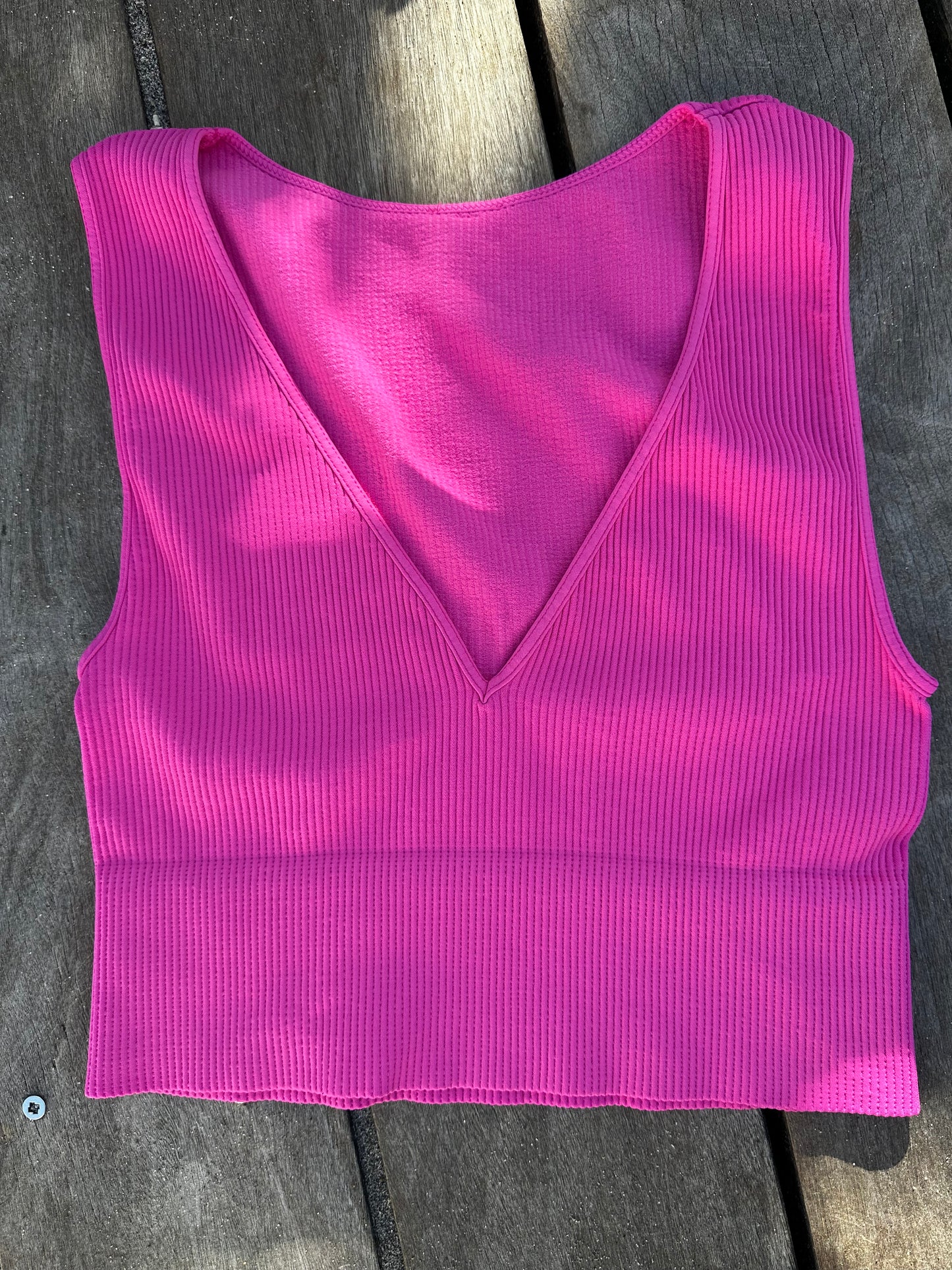 Seaside Chic V-Neck Crop Top