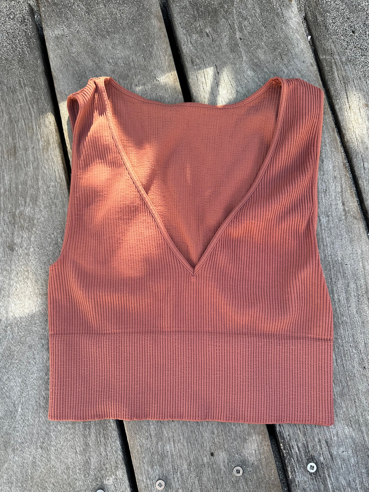 Seaside Chic V-Neck Crop Top
