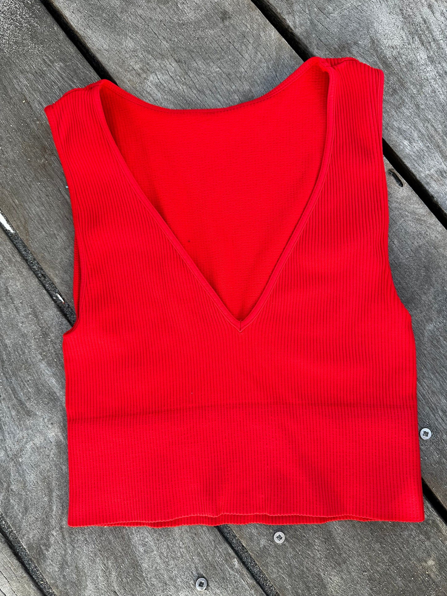 Seaside Chic V-Neck Crop Top