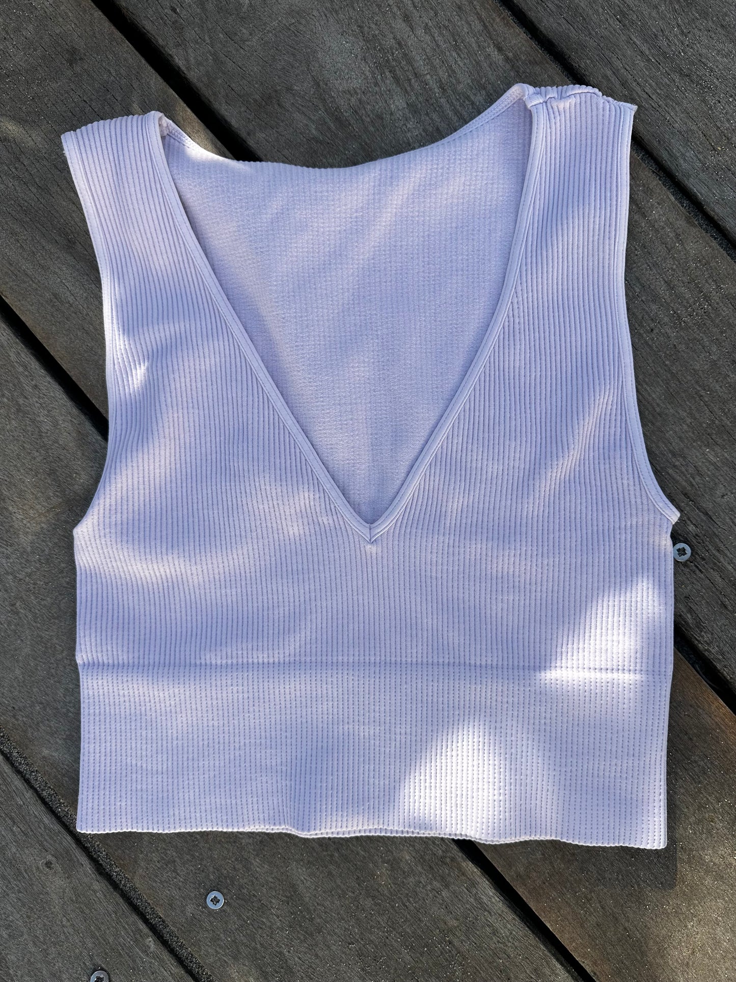 Seaside Chic V-Neck Crop Top
