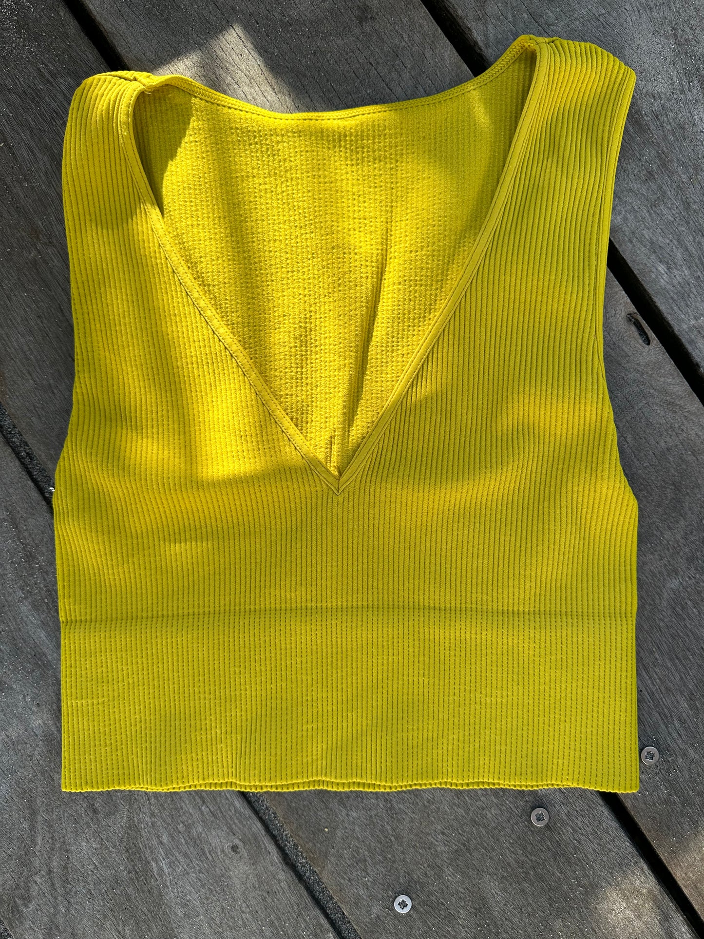 Seaside Chic V-Neck Crop Top