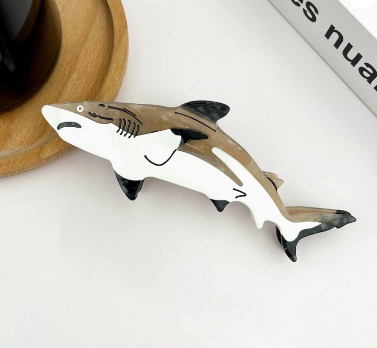Shark (Gray) Claw Clip