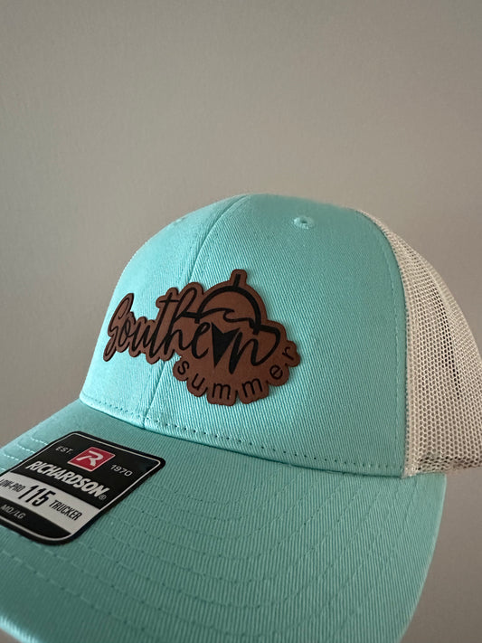 Aqua / Birch Hat