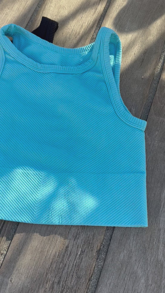 Coastal Chevron Crop Top