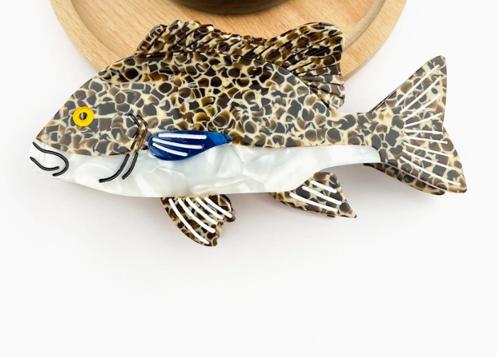 Grouper Brown Claw Clip