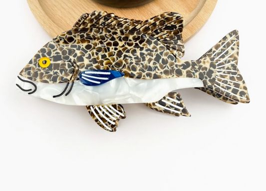 Grouper Brown Claw Clip